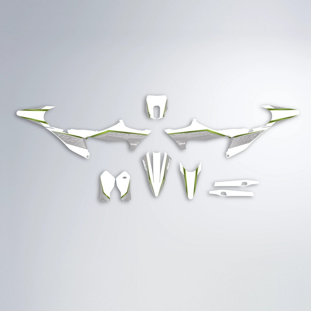 FUTURE Stark Varg MX graphics kit parts layout in Olive