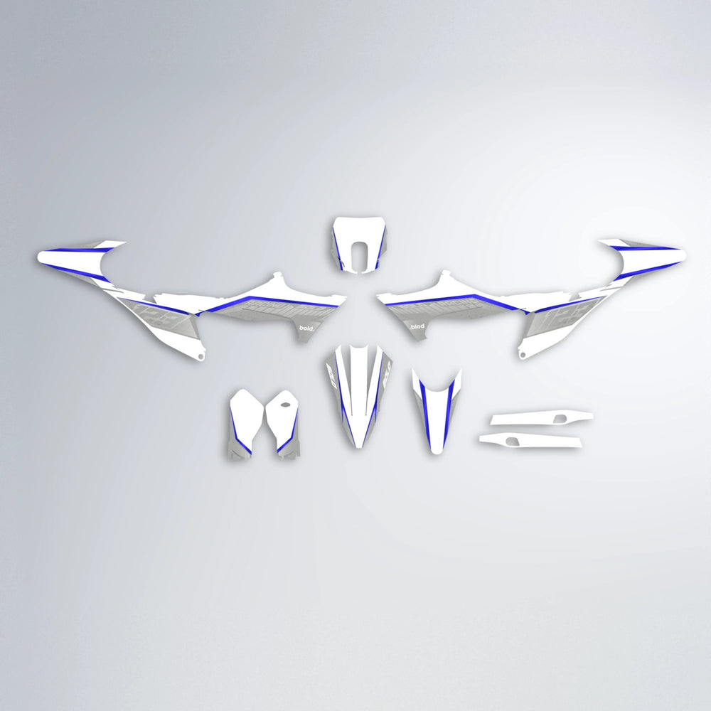 FUTURE Stark Varg SM graphics kit parts layout in Blue