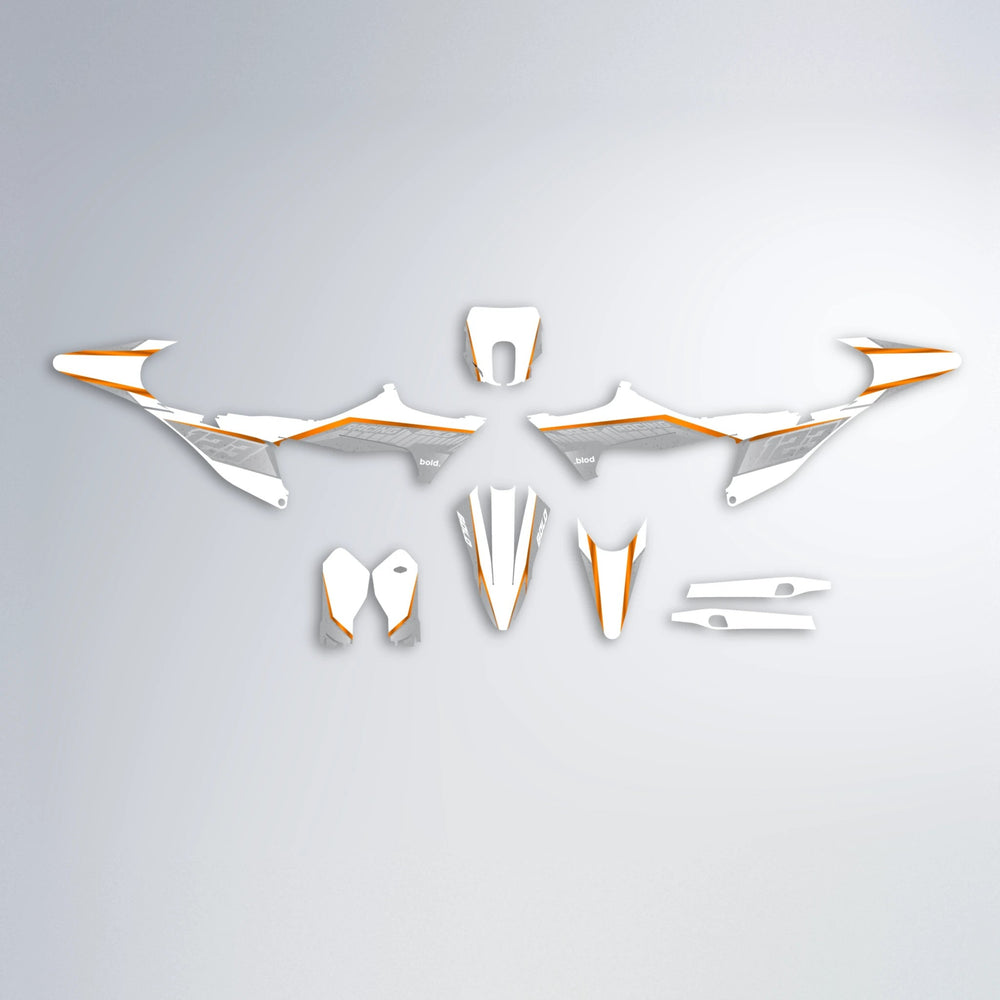 FUTURE Stark Varg SM graphics kit parts layout in Orange