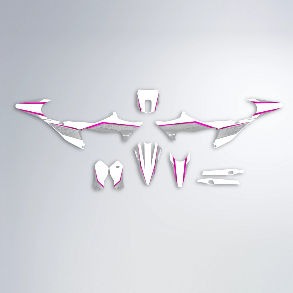 FUTURE Stark Varg SM graphics kit parts layout in Pink