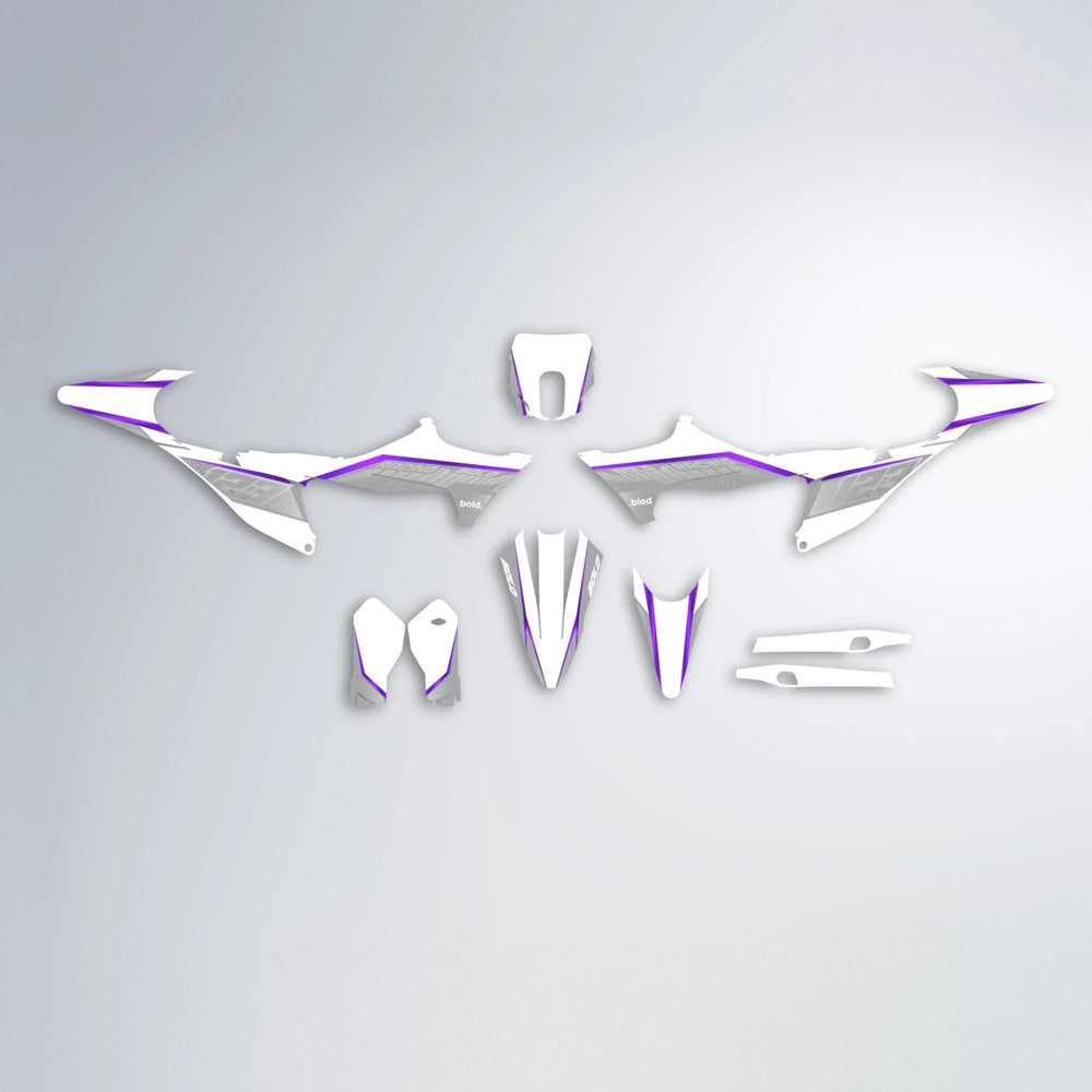 FUTURE Stark Varg SM graphics kit parts layout in Purple