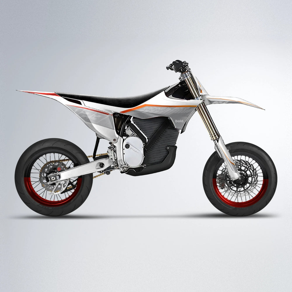 FUTURE Stark Varg SM supermoto graphics kit in Red & Orange