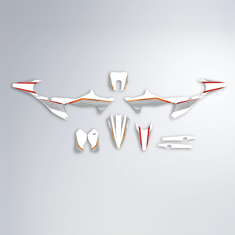FUTURE Stark Varg SM graphics kit parts layout in Red & Orange