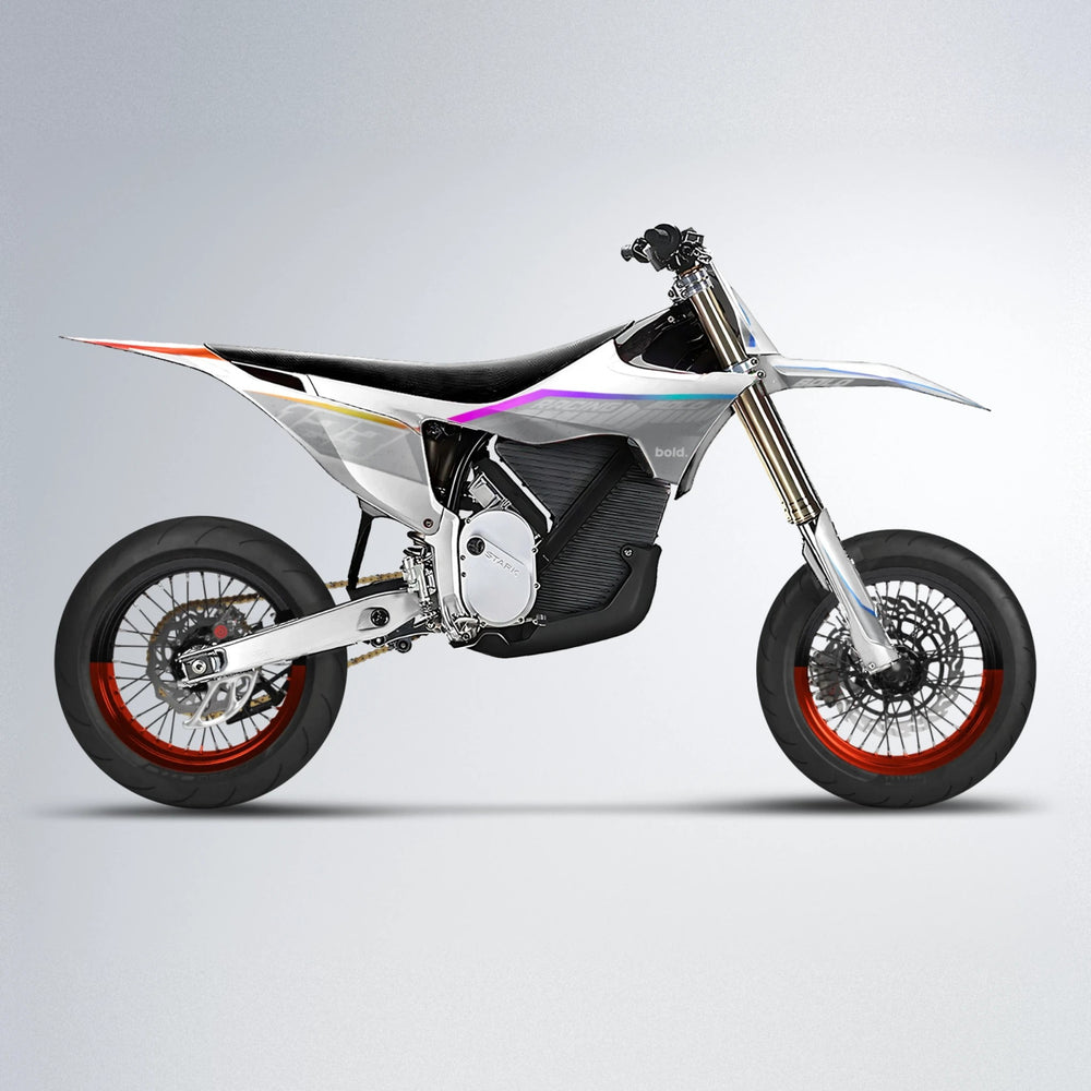 FUTURE Stark Varg SM supermoto graphics kit in Sunset Fade