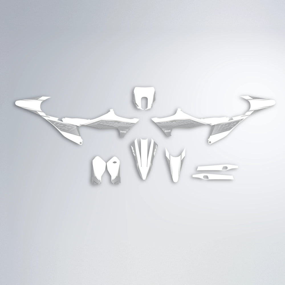FUTURE Stark Varg SM graphics kit parts layout in White