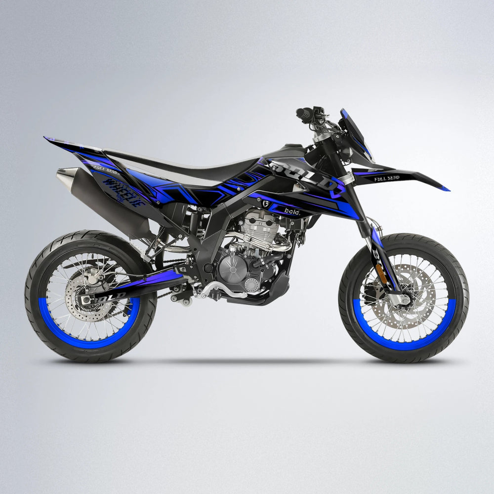 GEBEL V1 Aprilia SX 125 supermoto graphics kit in Blue
