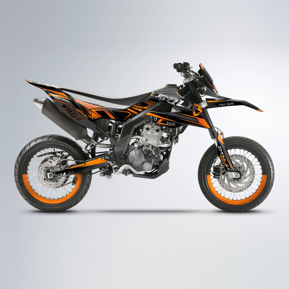 GEBEL V1 Aprilia SX 125 supermoto graphics kit in Orange