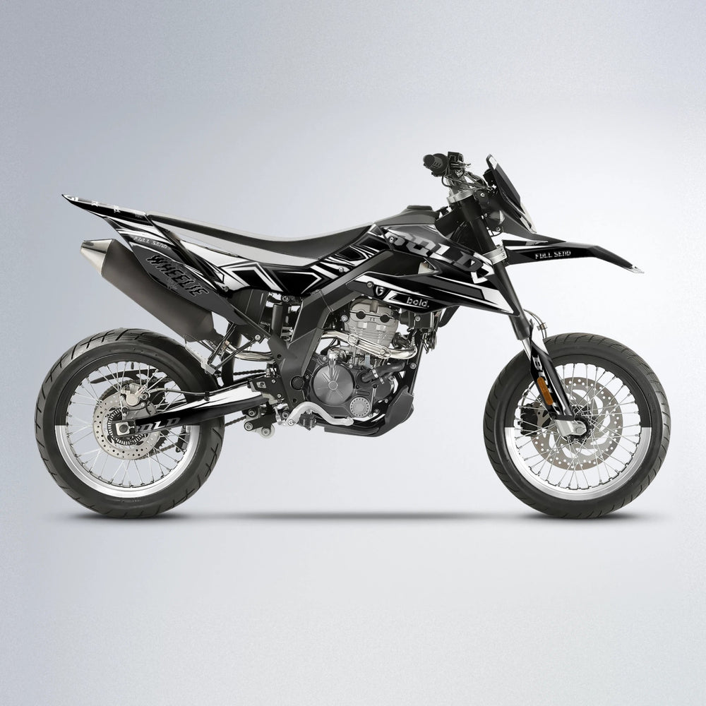GEBEL V1 Aprilia SX 125 supermoto graphics kit in White