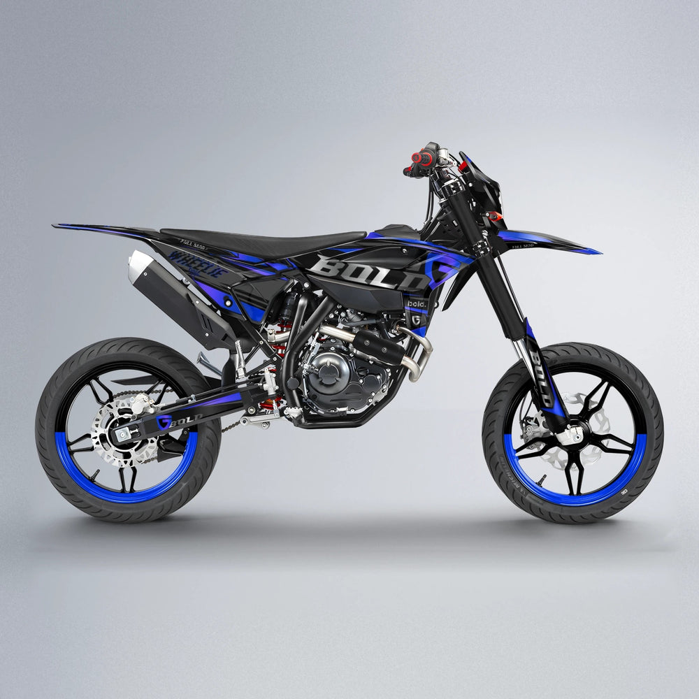 GEBEL V1 Beta supermoto graphics kit in Blue