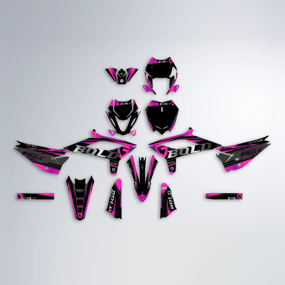 GEBEL V1 Beta graphics kit parts layout in Pink