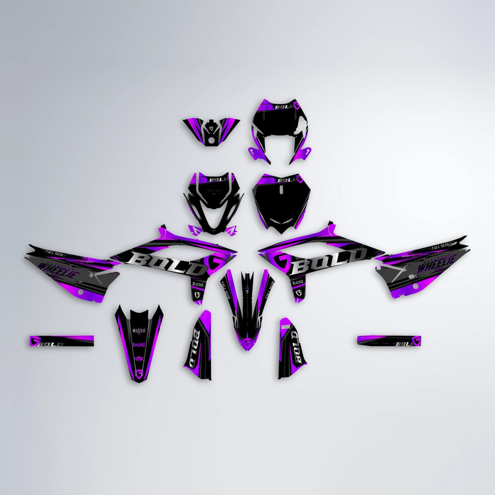 GEBEL V1 Beta graphics kit parts layout in Purple