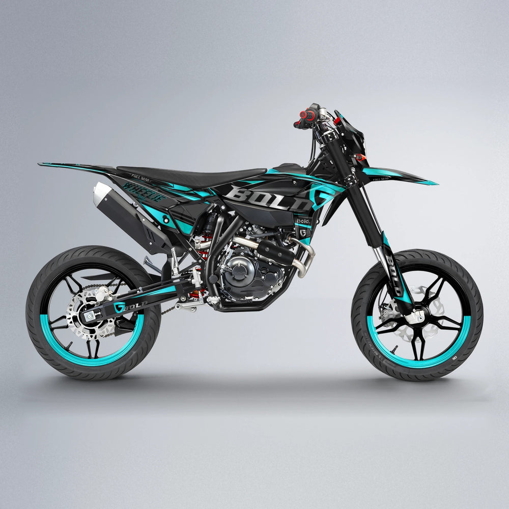 GEBEL V1 Beta supermoto graphics kit in Teal
