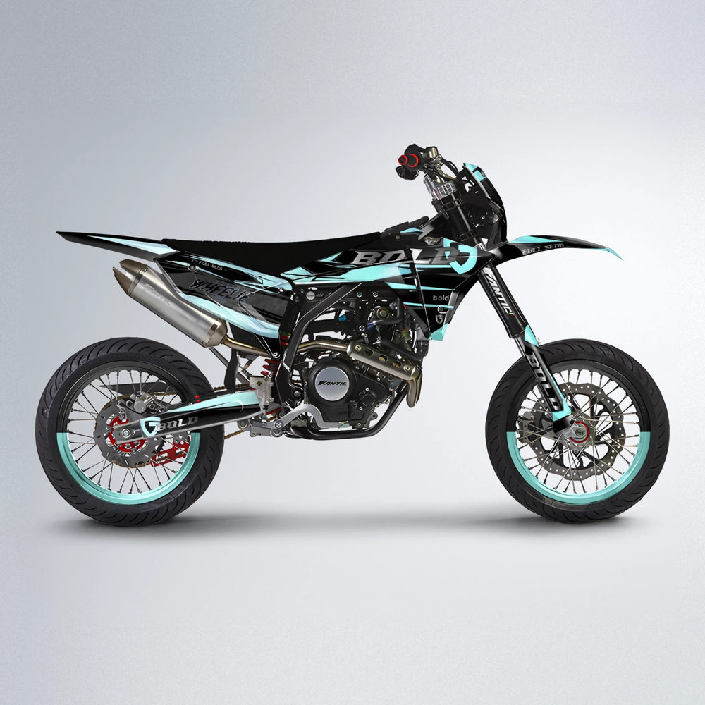 GEBEL V1 Fantic supermoto graphics kit in Mint