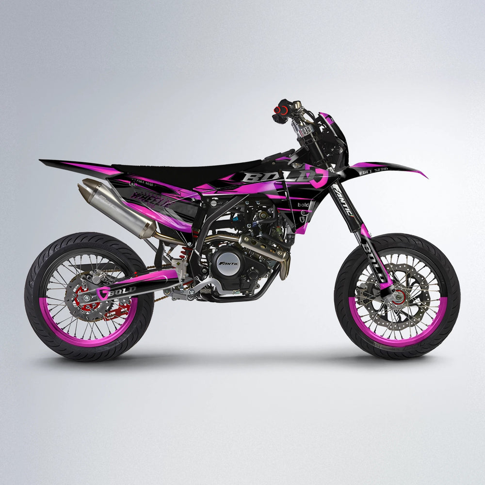 GEBEL V1 Fantic supermoto graphics kit in Pink