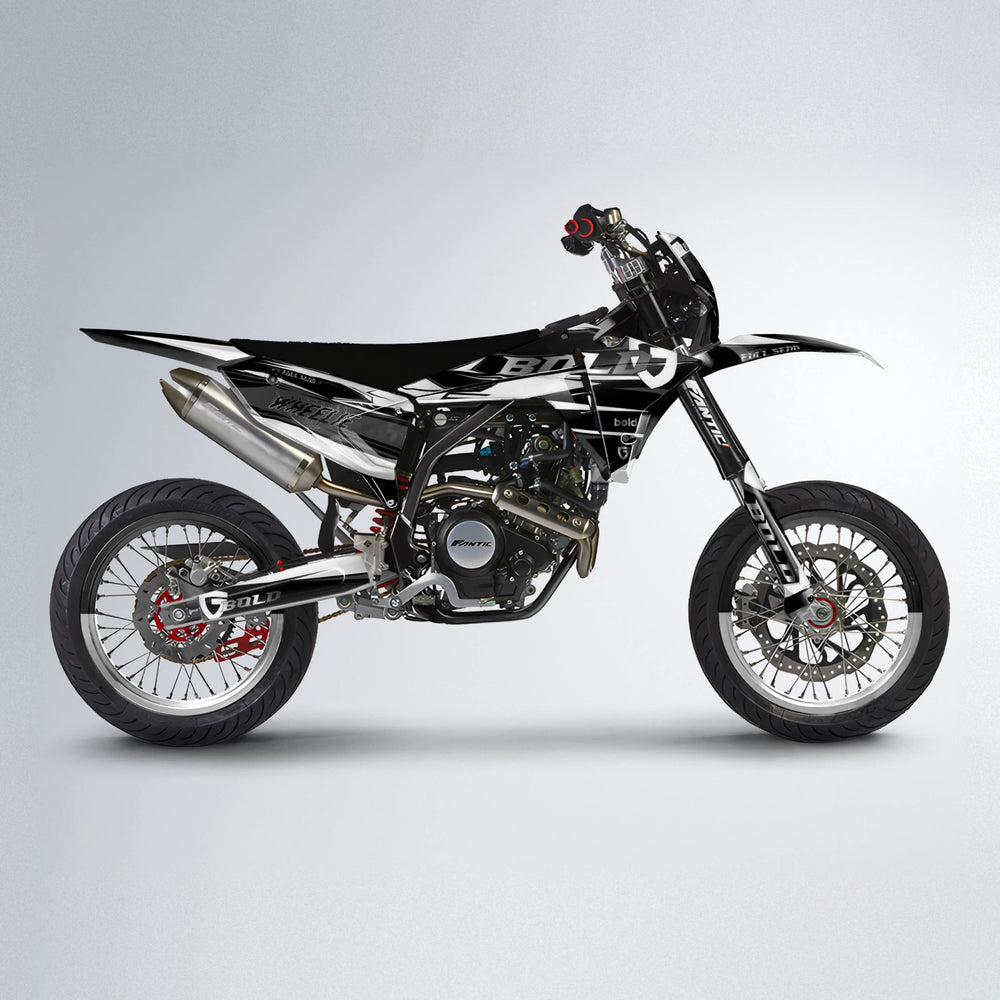 GEBEL V1 Fantic supermoto graphics kit in White