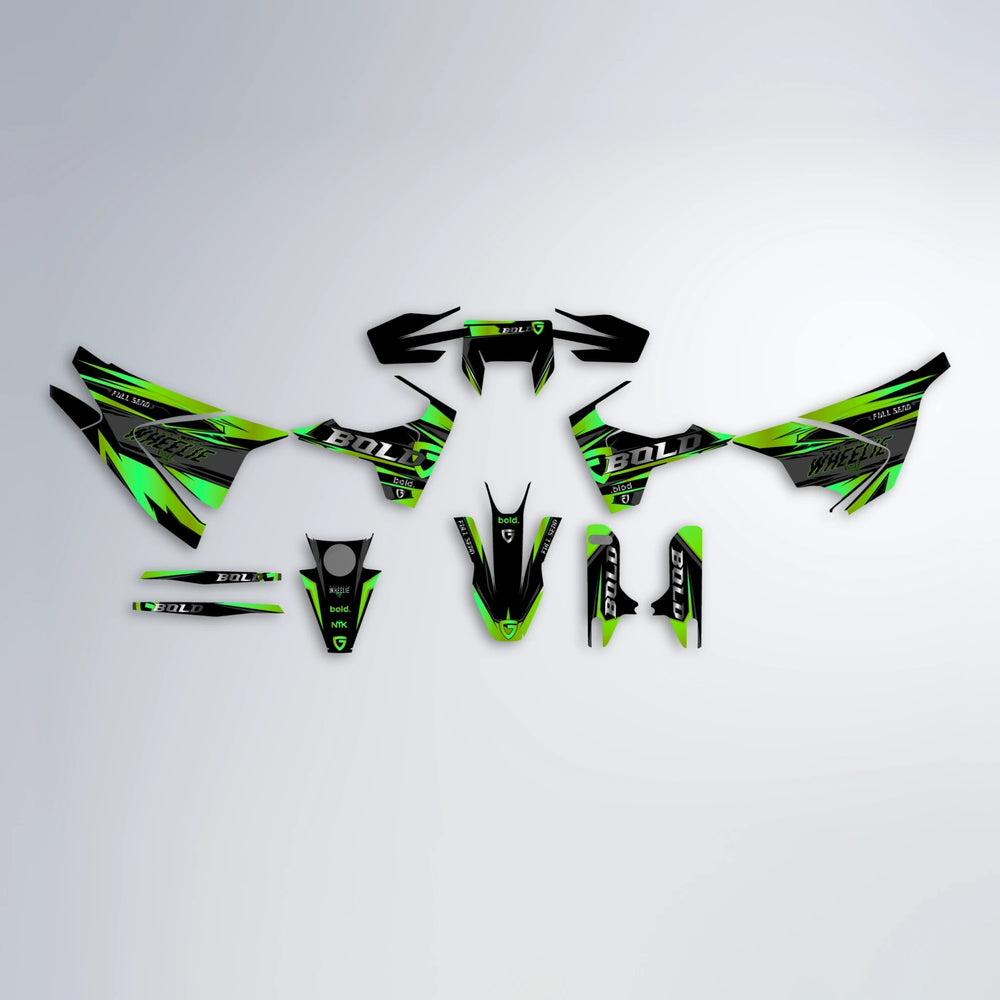 GEBEL V1 Husqvarna 701 graphics kit parts layout in Green