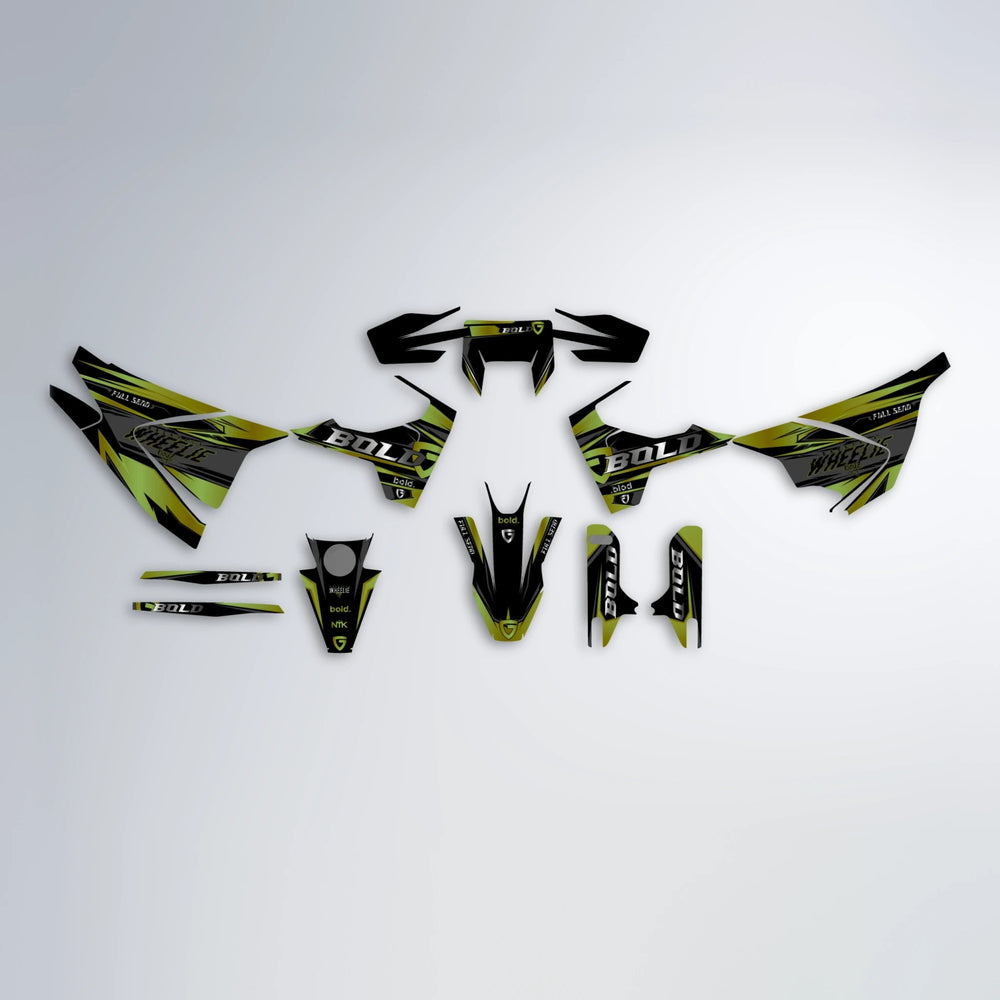GEBEL V1 Husqvarna 701 graphics kit parts layout in Olive