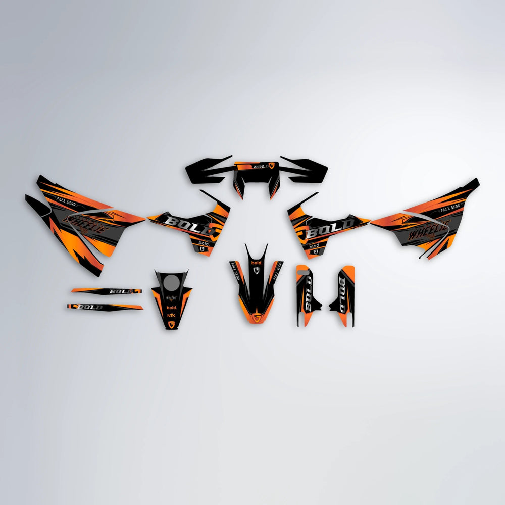 GEBEL V1 Husqvarna 701 graphics kit parts layout in Orange