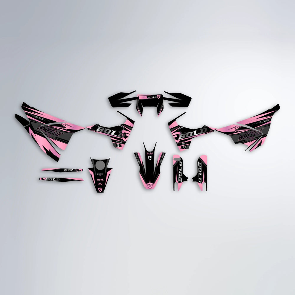 GEBEL V1 Husqvarna 701 graphics kit parts layout in Sakura Pink