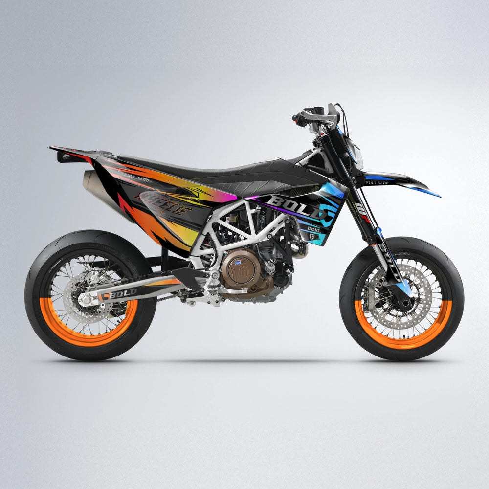 GEBEL V1 Husqvarna 701 supermoto graphics kit in Sunset Fade
