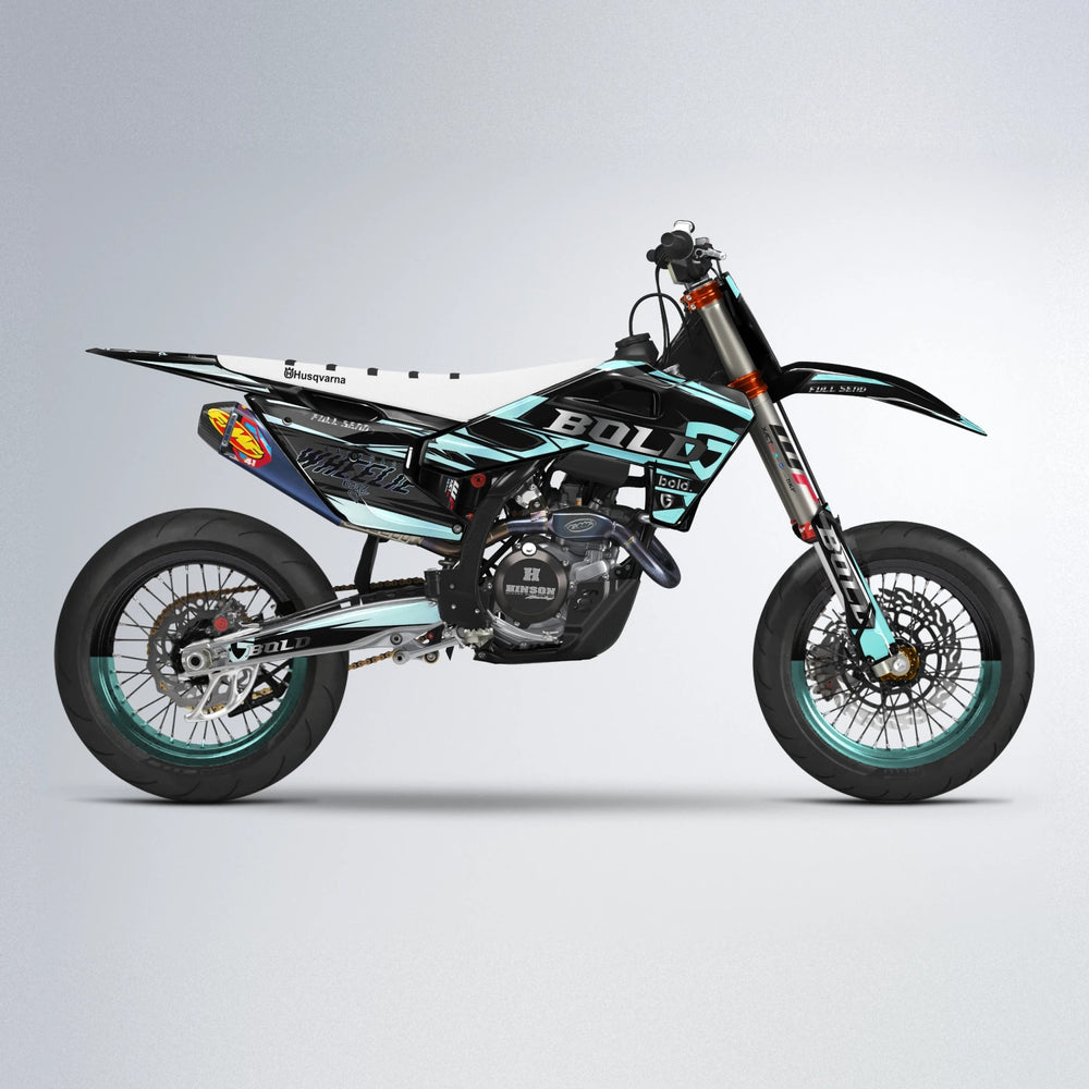 GEBEL V1 Husqvarna FE/TE supermoto graphics kit in Mint