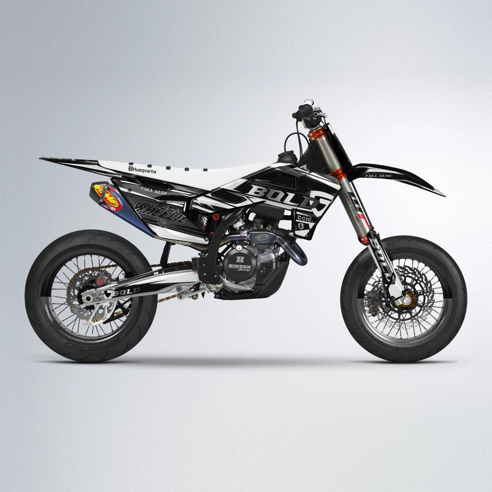 GEBEL V1 Husqvarna FE/TE supermoto graphics kit in White