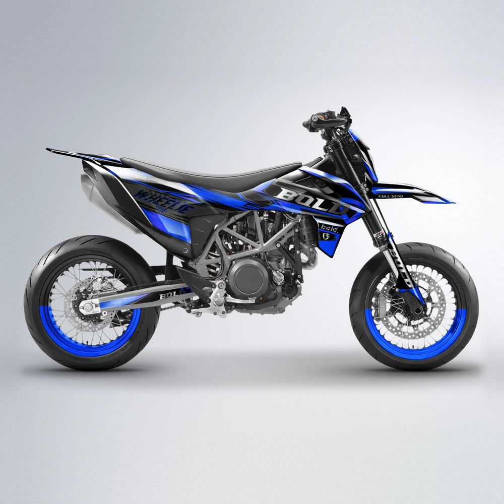 GEBEL V1 KTM SMC 690 supermoto graphics kit in Blue