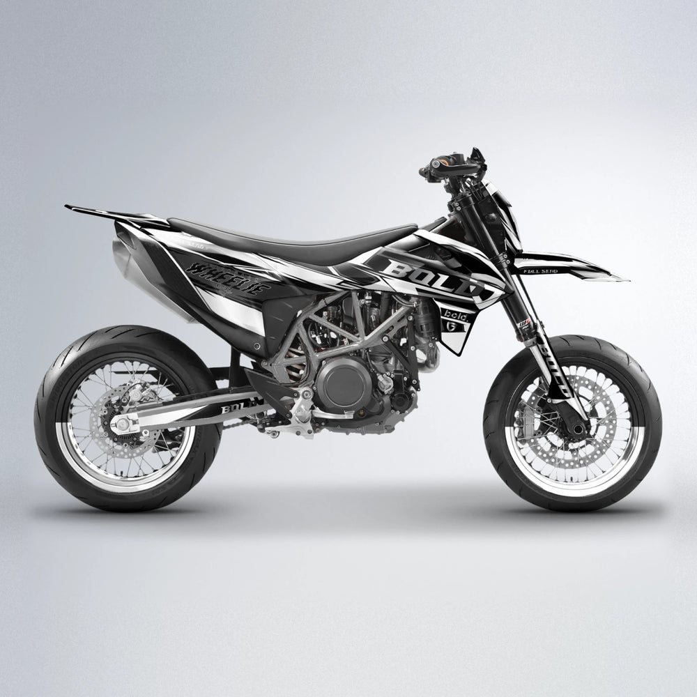 GEBEL V1 KTM SMC 690 supermoto graphics kit in White