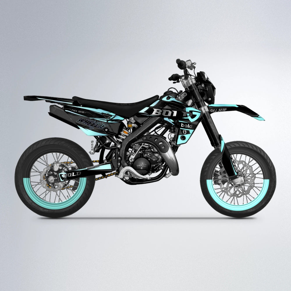 GEBEL V1 Rieju MRT supermoto graphics kit in Mint