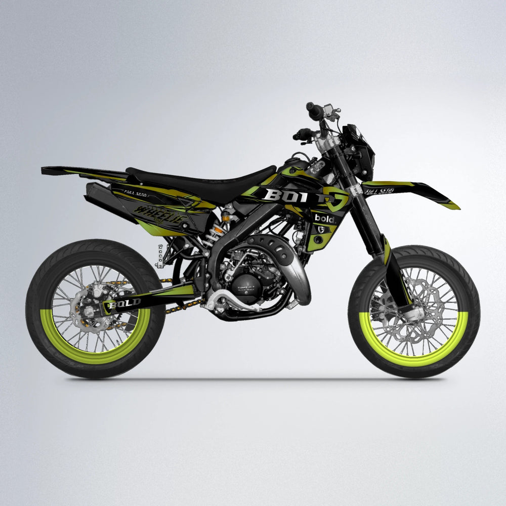 GEBEL V1 Rieju MRT supermoto graphics kit in Olive
