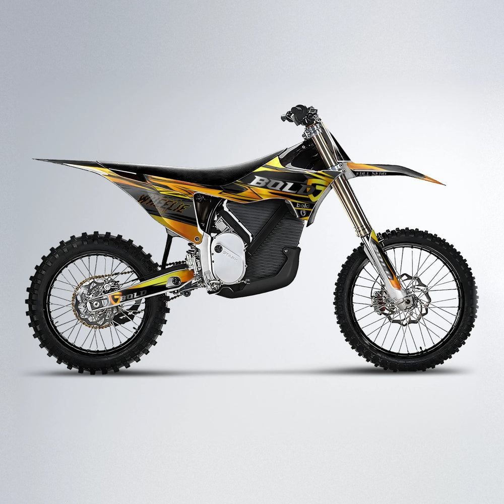 GEBEL V1 Stark Varg MX motocross graphics kit in Orange & Yellow