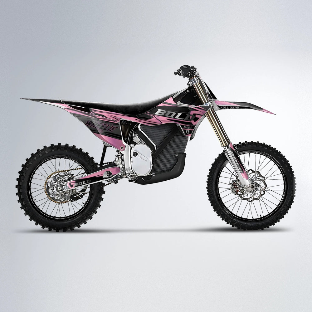 GEBEL V1 Stark Varg MX motocross graphics kit in Sakura Pink