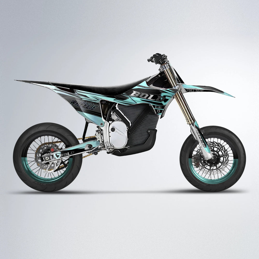 GEBEL V1 Stark Varg SM supermoto graphics kit in Mint
