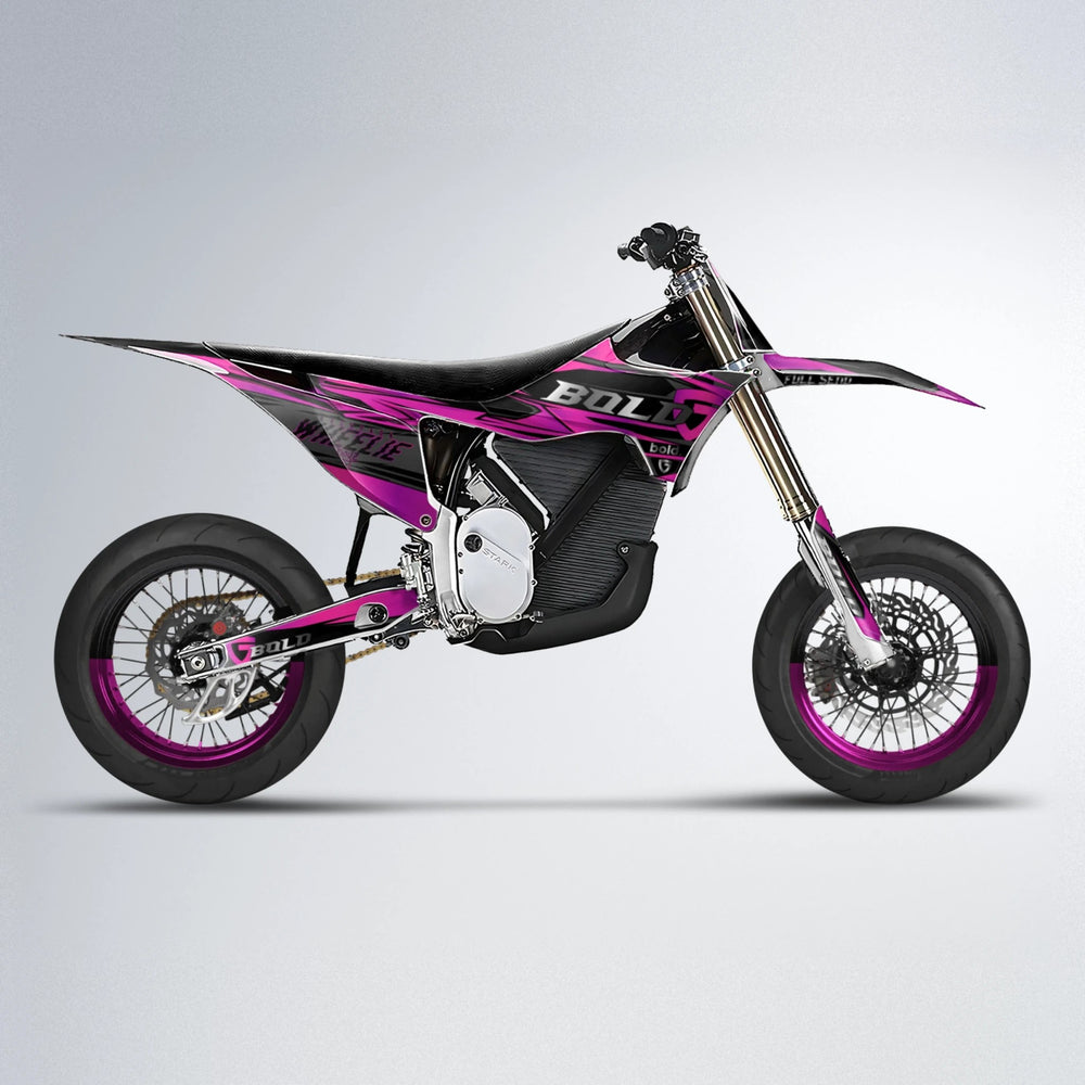 GEBEL V1 Stark Varg SM supermoto graphics kit in Pink