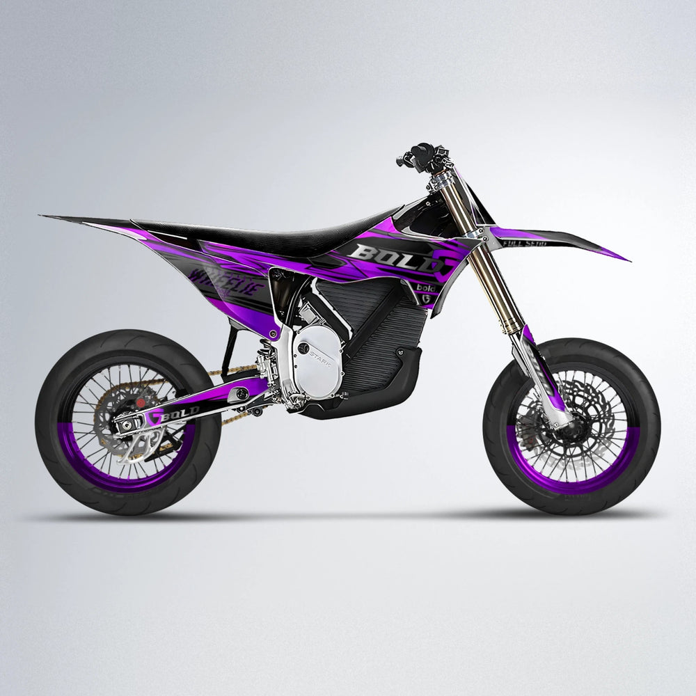 GEBEL V1 Stark Varg SM supermoto graphics kit in Purple