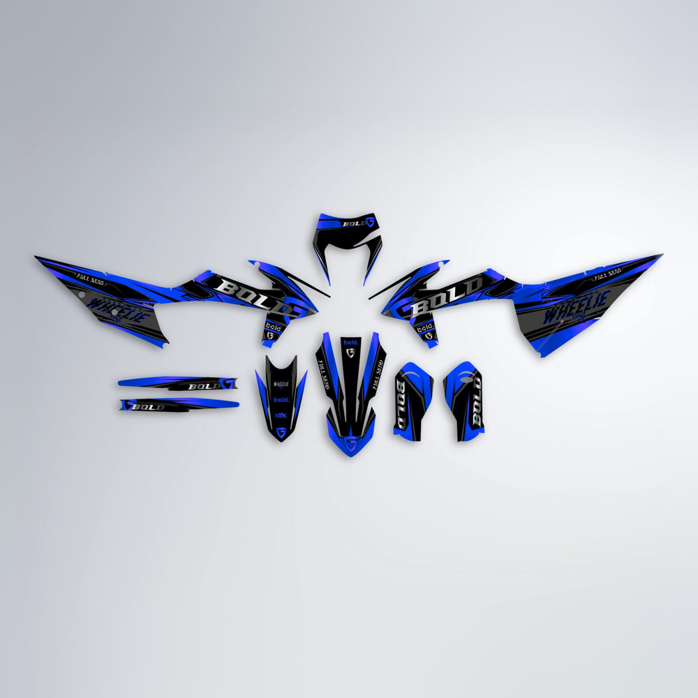 GEBEL V1 graphics kit parts layout in Blue
