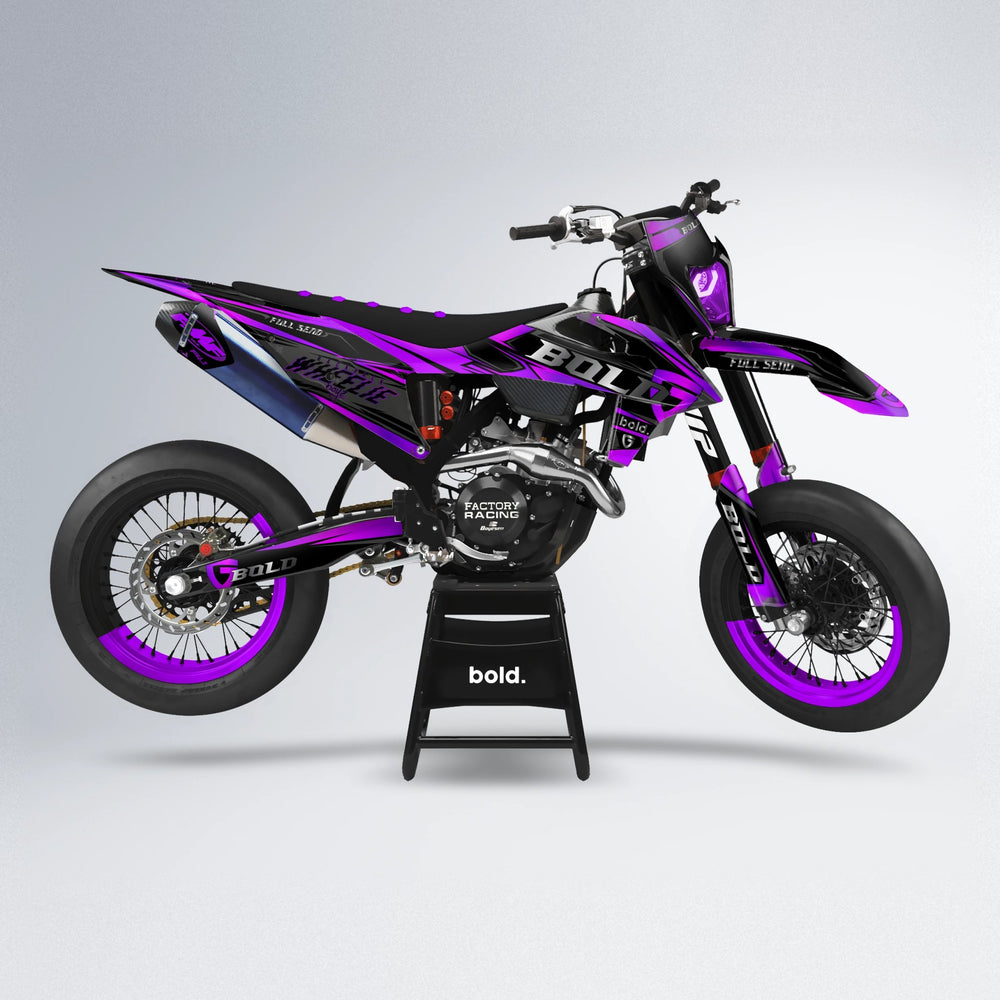 GEBEL V1 supermoto graphics kit in Custom Colour