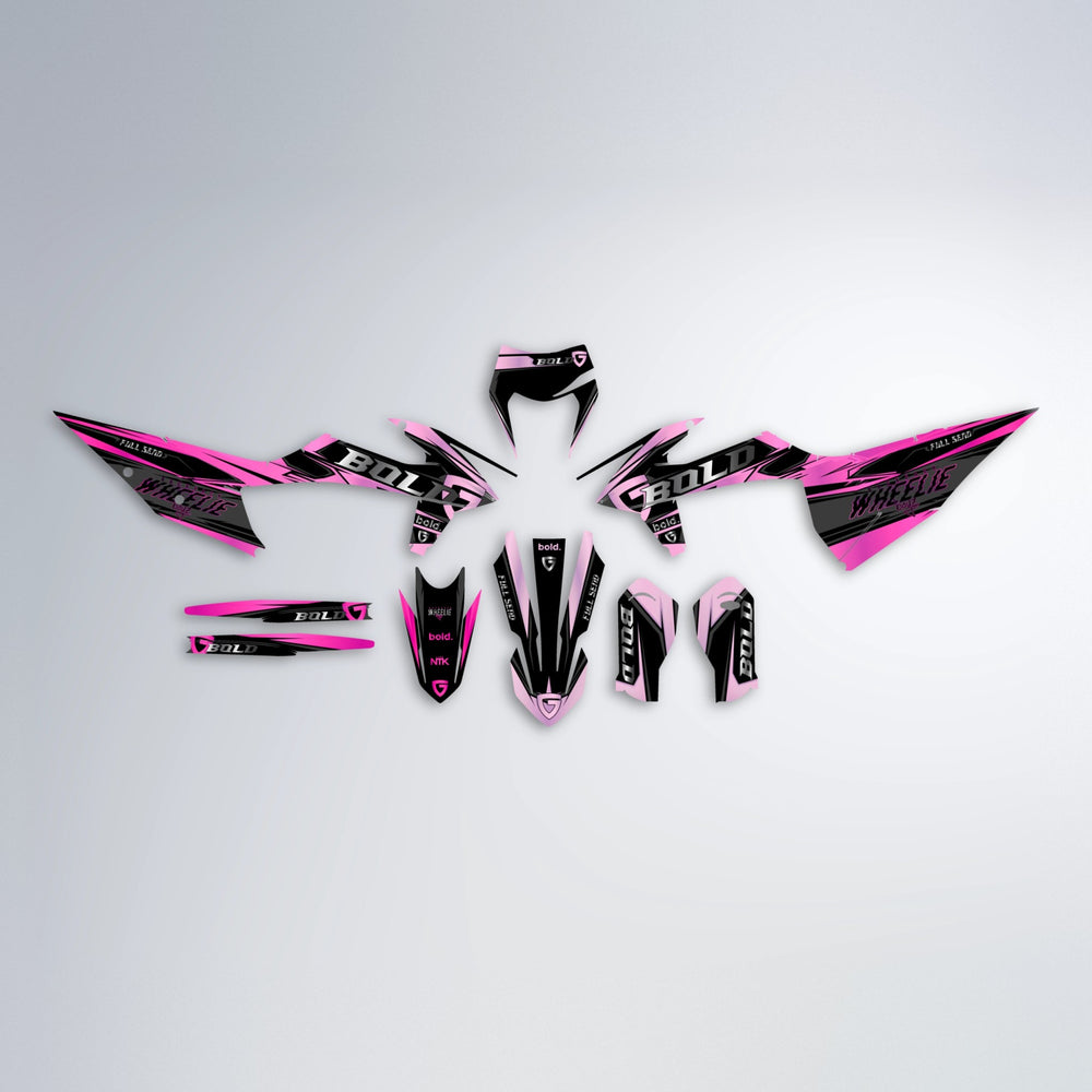 GEBEL V1 graphics kit parts layout in Flamingo