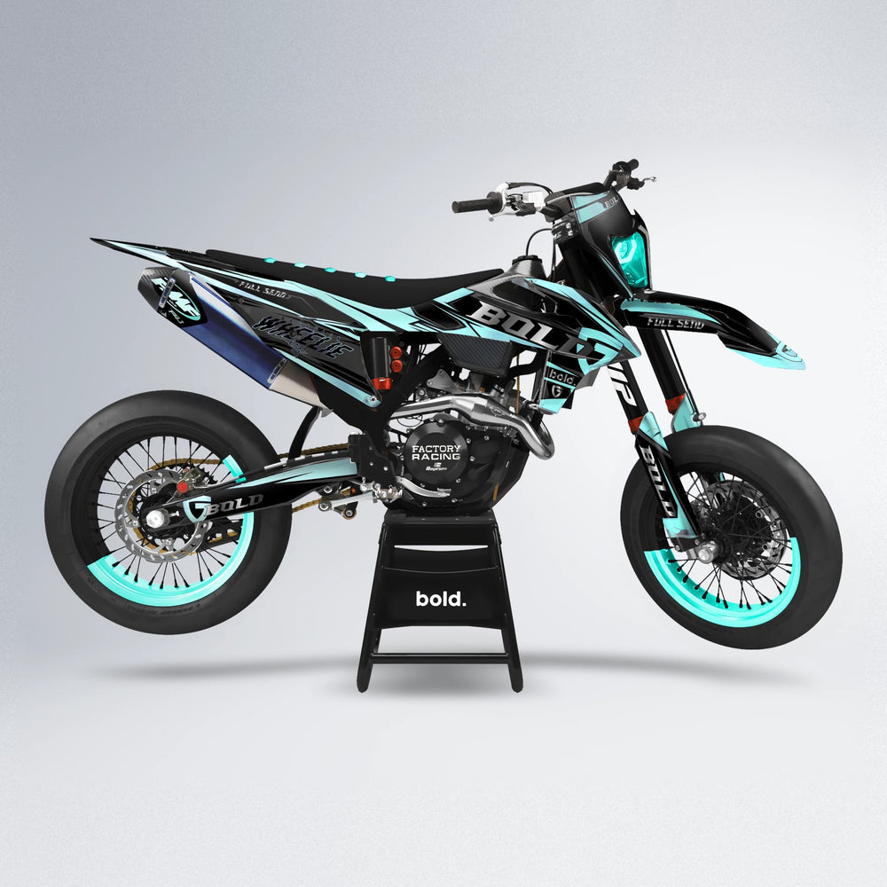 GEBEL V1 supermoto graphics kit in Mint