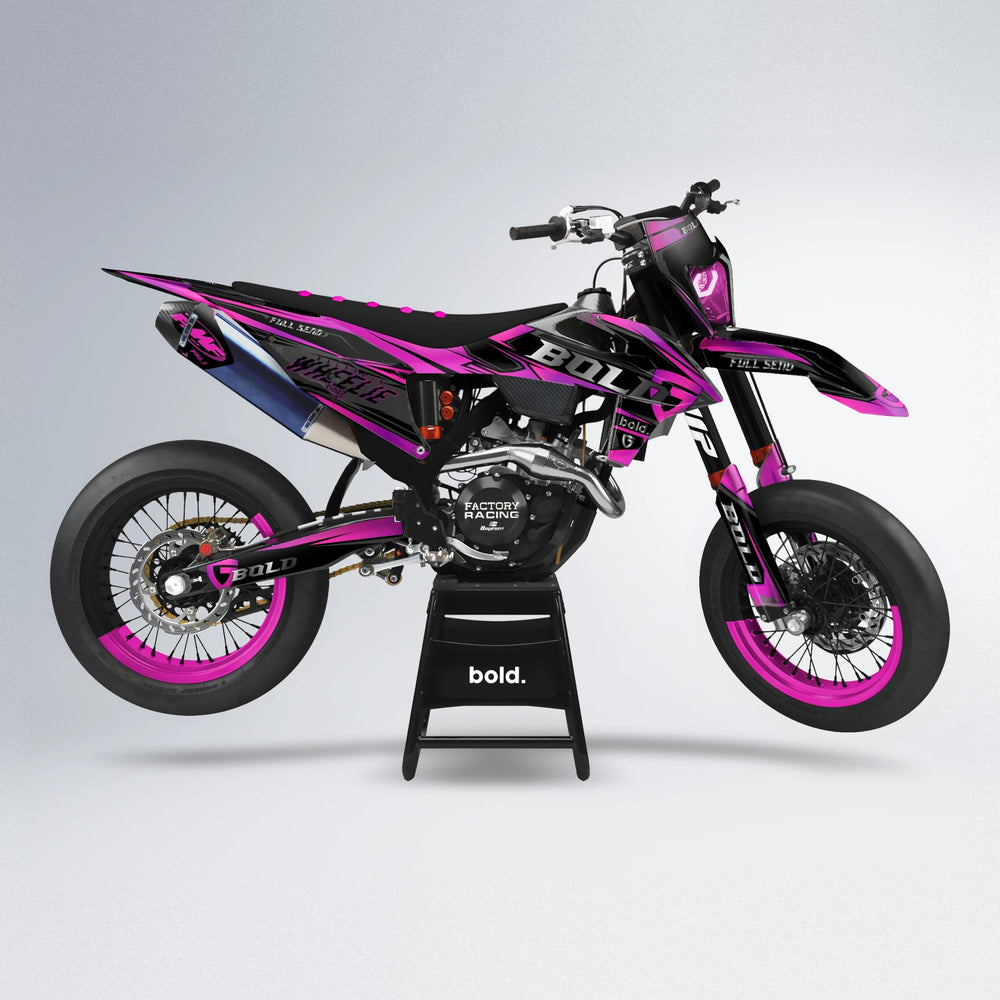 GEBEL V1 supermoto graphics kit in Pink