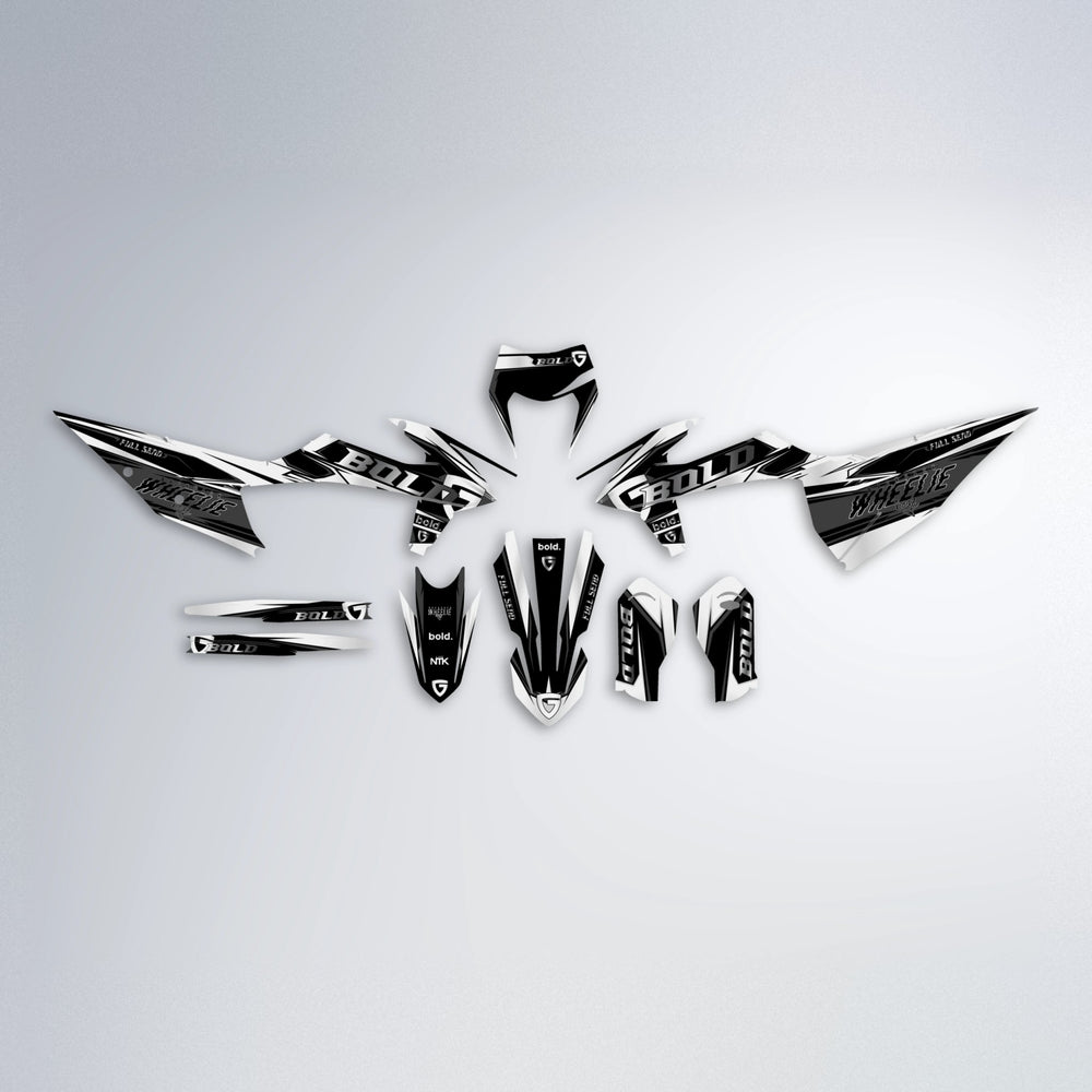 GEBEL V1 graphics kit parts layout in White