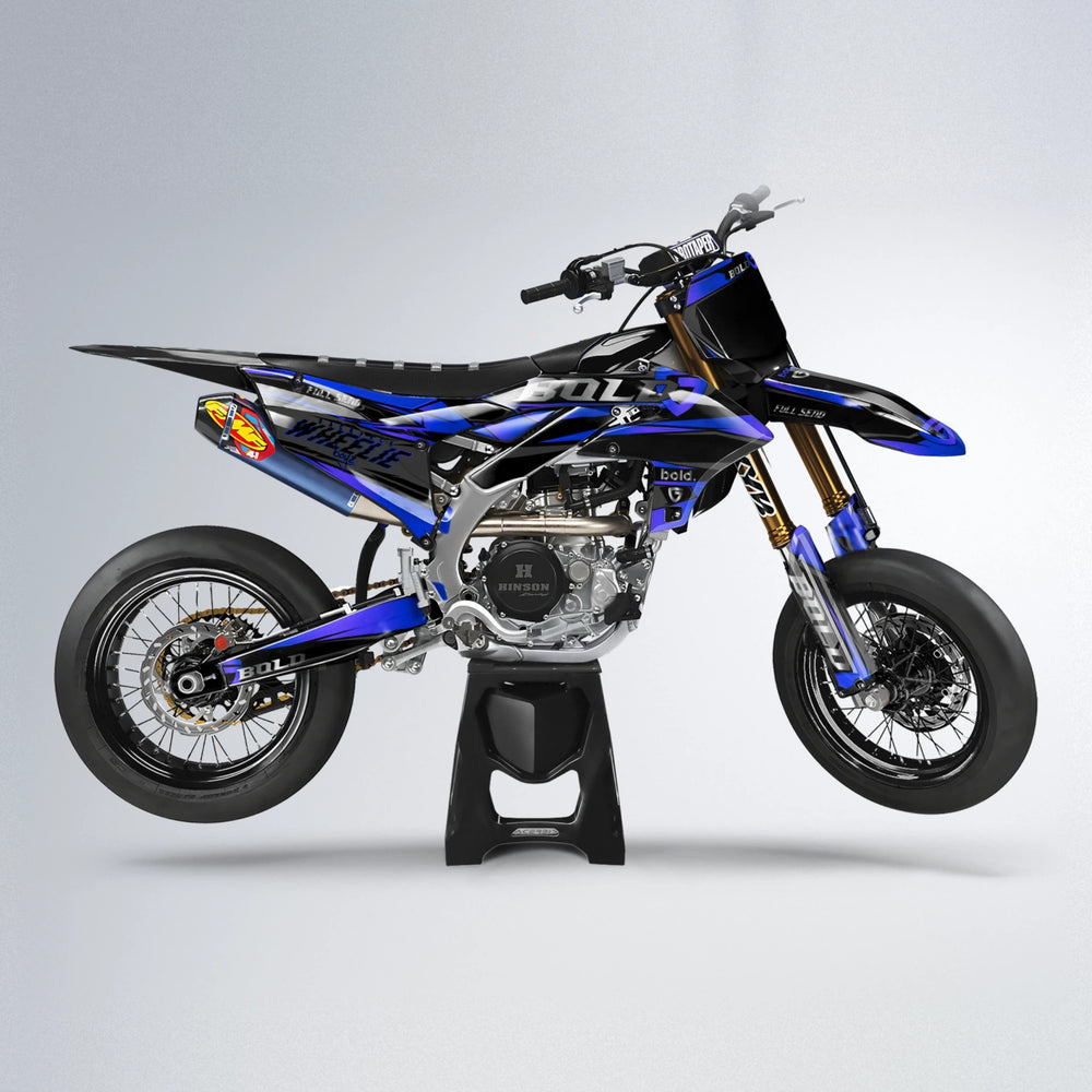 GEBEL V1 Yamaha YZF SM supermoto graphics kit in Blue