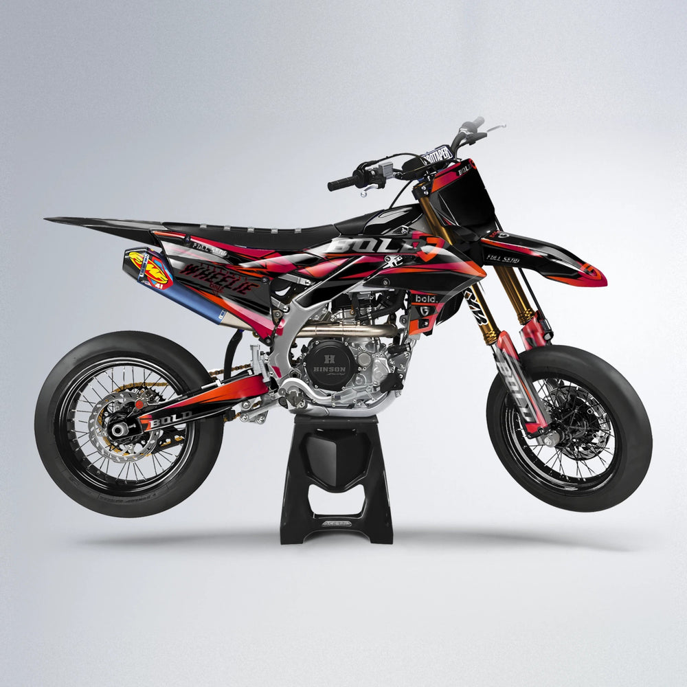GEBEL V1 Yamaha YZF SM supermoto graphics kit in Red