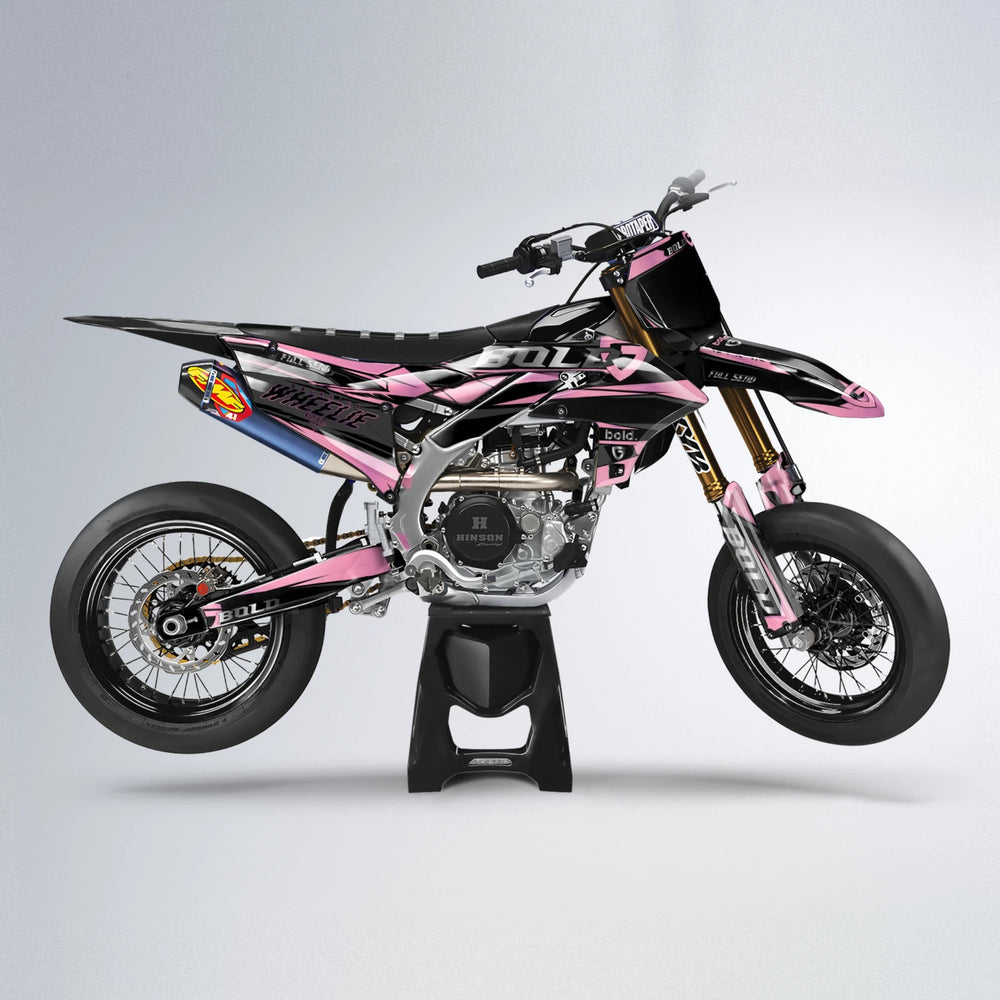 GEBEL V1 Yamaha YZF SM supermoto graphics kit in Sakura Pink