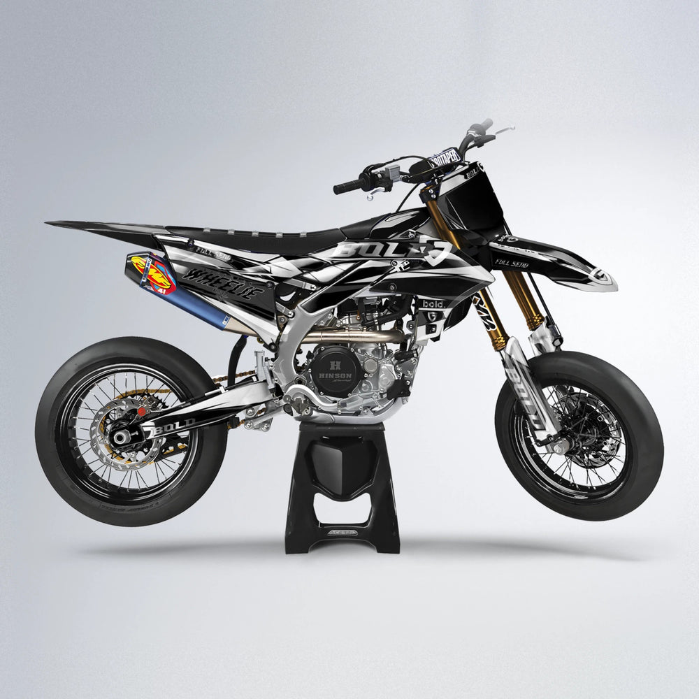 GEBEL V1 Yamaha YZF SM supermoto graphics kit in White