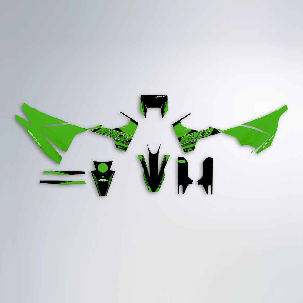 GEBEL V2 Husqvarna 701 graphics kit parts layout in Green