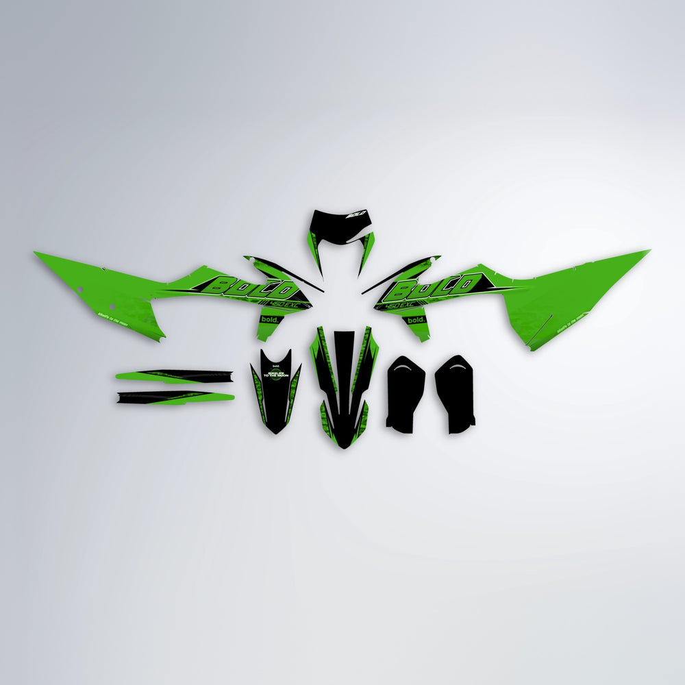 GEBEL V2 graphics kit parts layout in Green