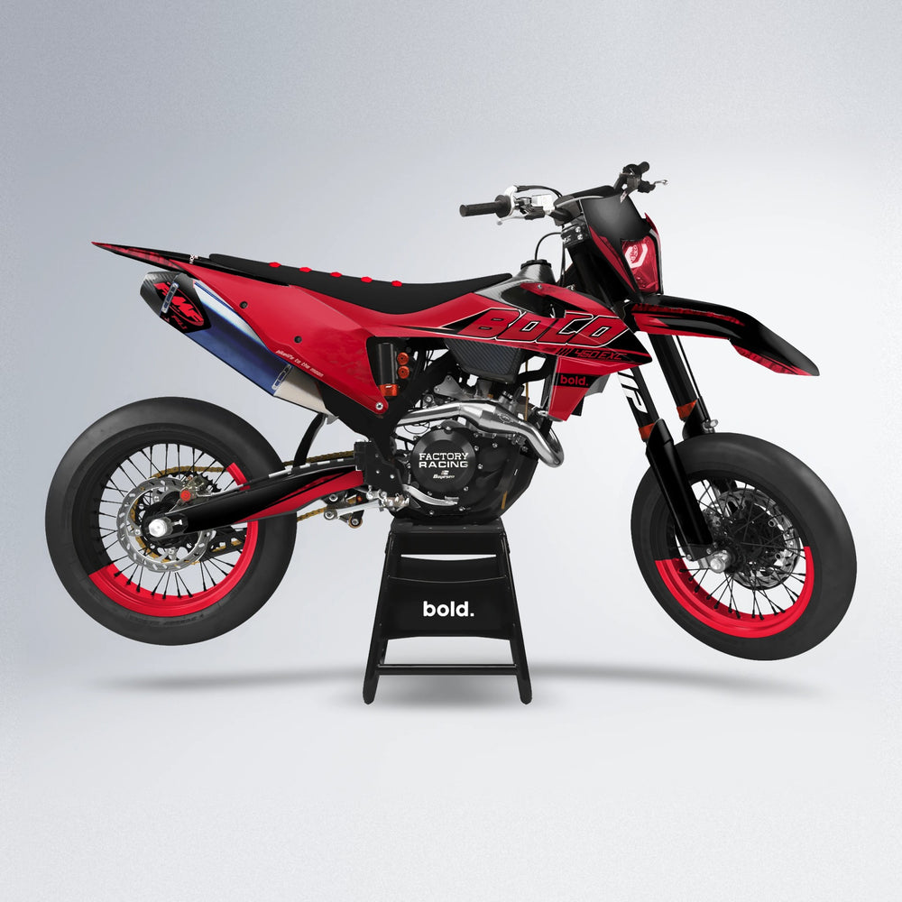 GEBEL V2 supermoto graphics kit in Red