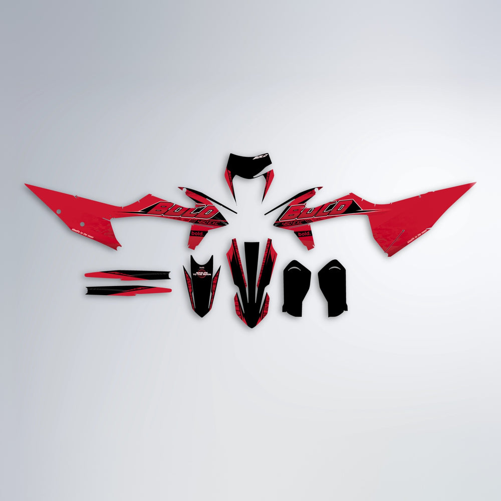 GEBEL V2 graphics kit parts layout in Red