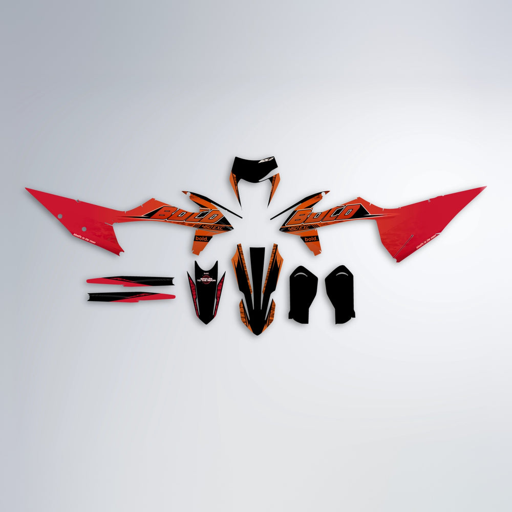 GEBEL V2 graphics kit parts layout in Red & Orange